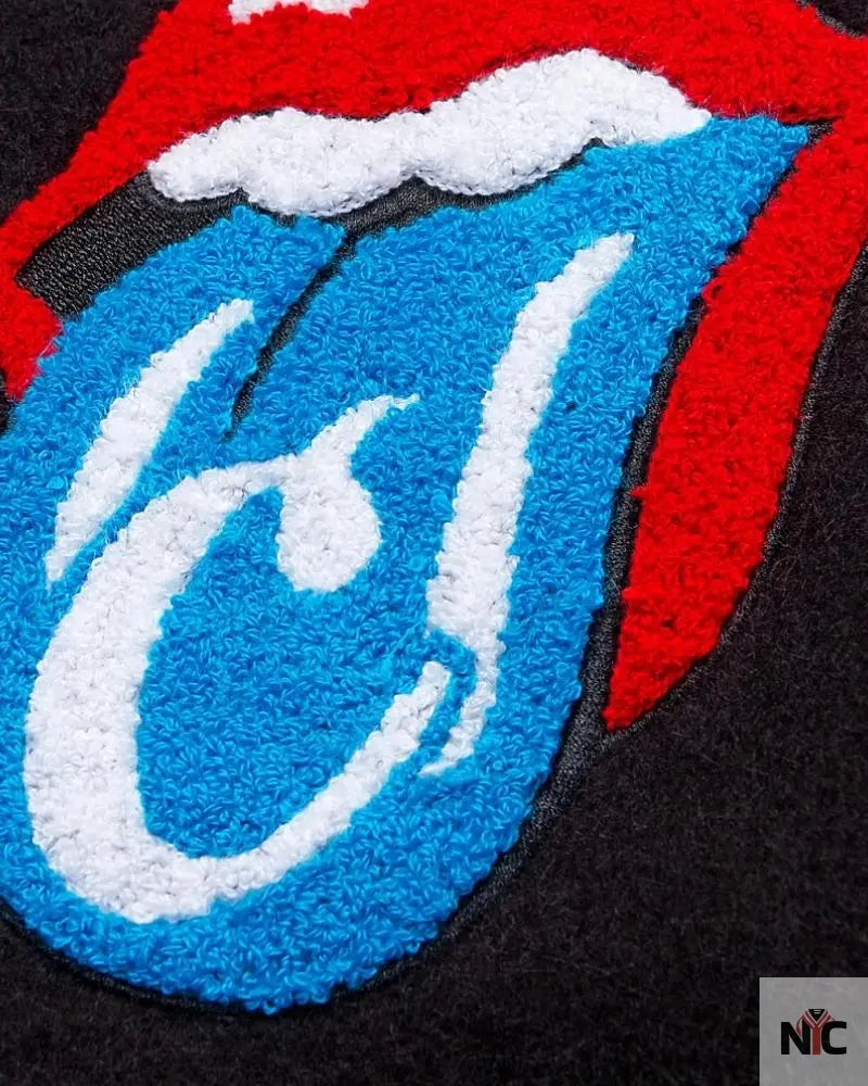 Cookies x The Rolling Stones Letterman Black Varsity Jacket