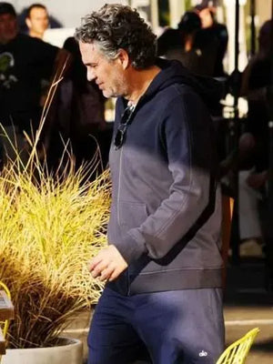 Crime 101 Mark Ruffalo Blue Hoodie