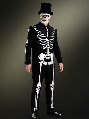 Day of The Dead James Bond Black Skeleton Costume