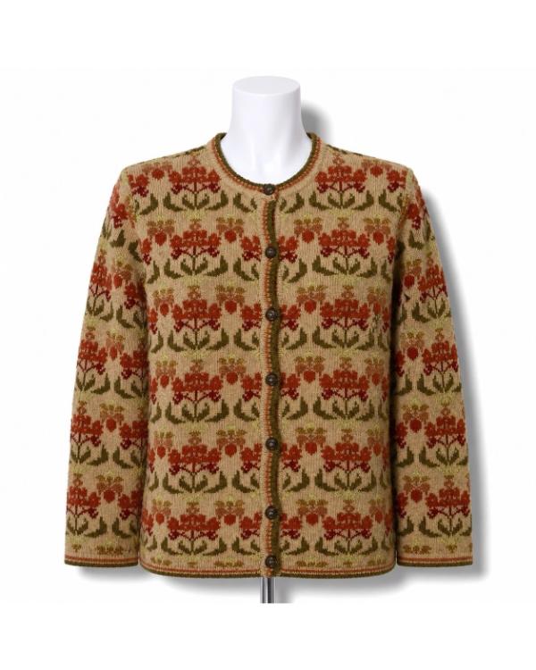 Gilmore Girls S03 Heidi Swedberg Brown Floral Pattern Cardigan