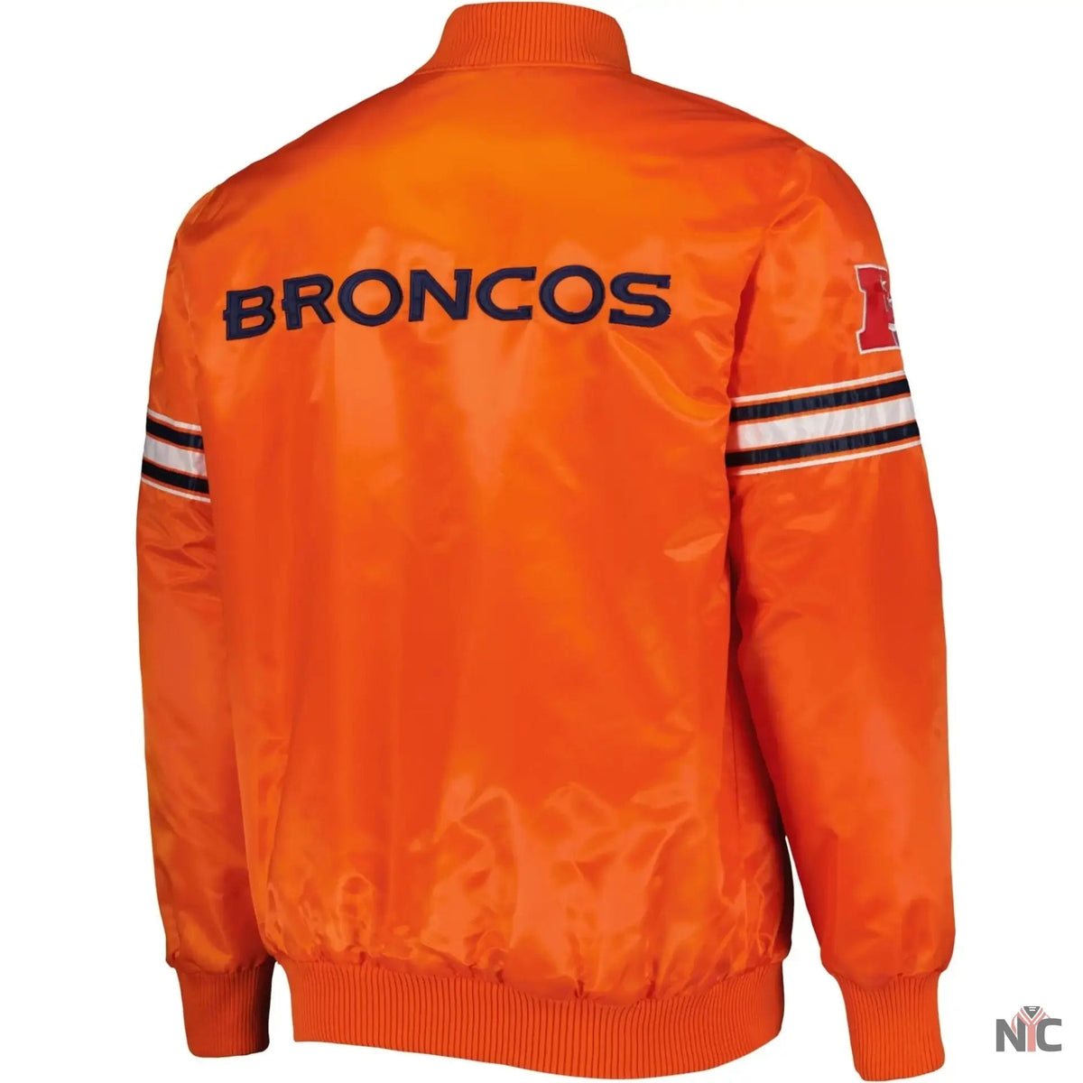 Denver Broncos Football Team Players Orange Varsity Jacket