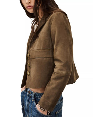 Scrubs S11 Sarah Chalke Brown Suede Jacket - view 4