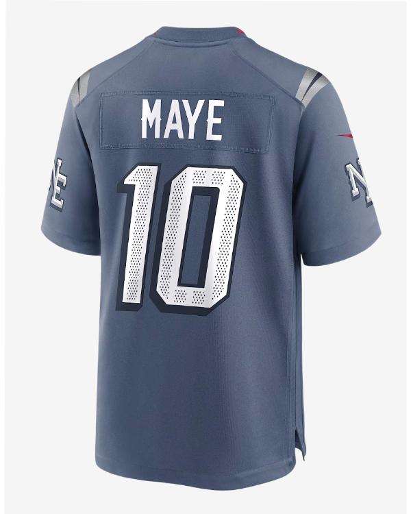 Drake Maye New England Patriots Rivalries Jersey