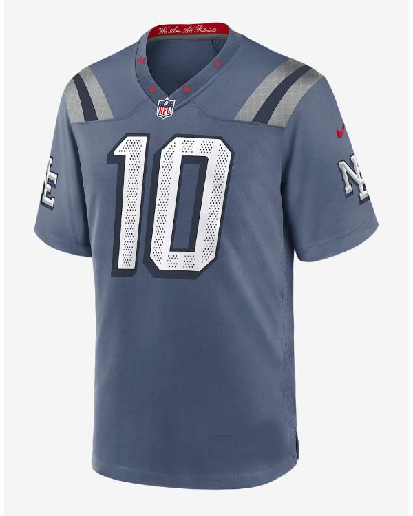 Drake Maye New England Patriots Rivalries Jersey