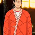 Edison Chen Clot Orange Wrap Jacket