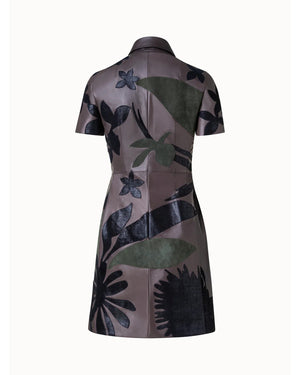 Emily In Paris S04 Anaïs Weill Floral Patchwork Leather Dress - view 3