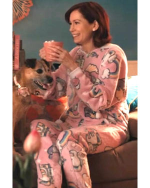 Elsbeth S04 Carrie Preston Pink Unicorn Print Onesie