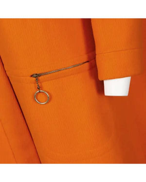 Elsbeth S03 Carrie Preston Orange Trapeze Swing Coat
