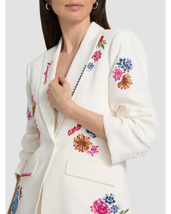 Elsbeth S04 Carrie Preston Scrunched Embroidered Blazer - view 5