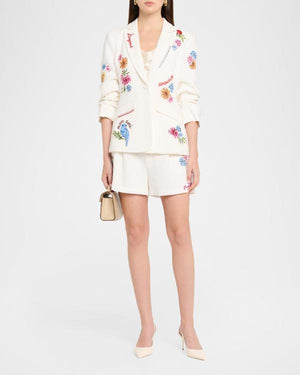 Elsbeth S04 Carrie Preston Scrunched Embroidered Blazer - view 6