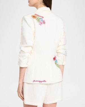 Elsbeth S04 Carrie Preston Scrunched Embroidered Blazer - view 7