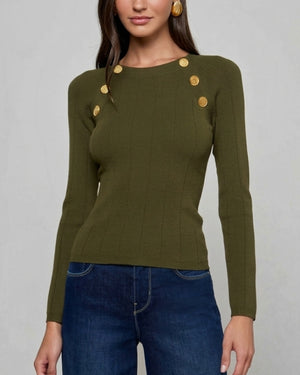 Real Housewives Of Orange County Emily Simpson Green Long Sleeve Top
