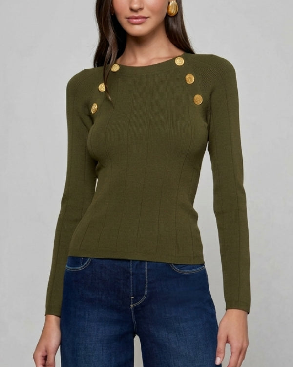 Real Housewives Of Orange County Emily Simpson Green Long Sleeve Top