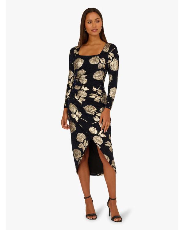 The Young And The Restless Kate Linder Metallic Rose Print Dress - view 2