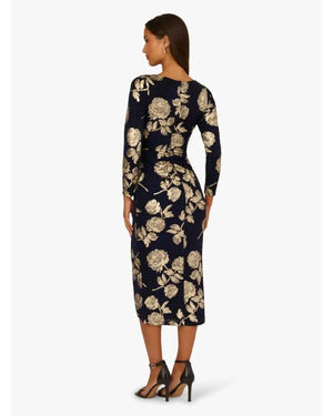 The Young And The Restless Kate Linder Metallic Rose Print Dress - view 3