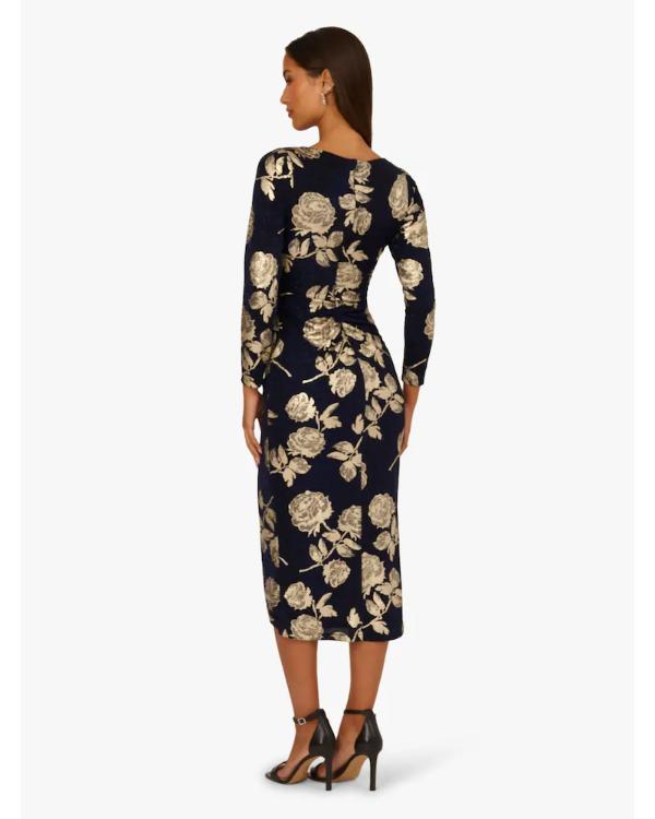 The Young And The Restless Kate Linder Metallic Rose Print Dress - view 3