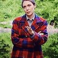 Eternity Elizabeth Olsen Red Plaid Coat