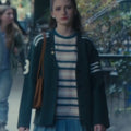 FBI S08 Alexandra Avezova Green Varsity Cardigan