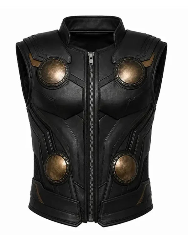 Avengers Doomsday 2026 Thor Black Leather Vest - view 2