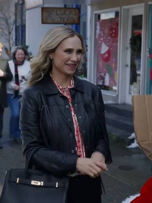 A Royal Montana Christmas Fiona Gubelmann Fringe Leather Jacket