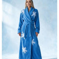 The Nanny S03 Fran Drescher Blue Snowflakes Robe