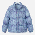 Geek Girl 2026 Student Blue Print Puffer Jacket