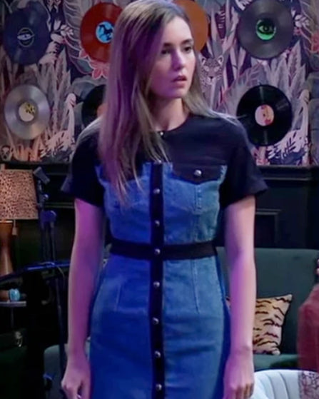 General Hospital 2026 Braedyn Bruner Blue Denim Dress