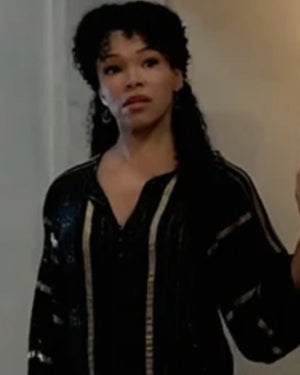 General Hospital 2026 Brook Kerr Metallic Stripe Blouse