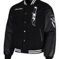 Ghost Face Halloween 2026 Black Varsity Jacket