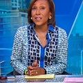 Good Morning America Robin Roberts Blue Printed Blouse