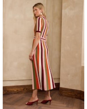 Good Morning Britain Kate Garraway Multicolor Striped Midi Dress - view 4
