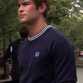 Gossip Girl 2025 Chace Crawford Navy Blue Crewneck Sweater