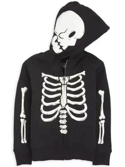 Halloween Black Skeleton Hoodie