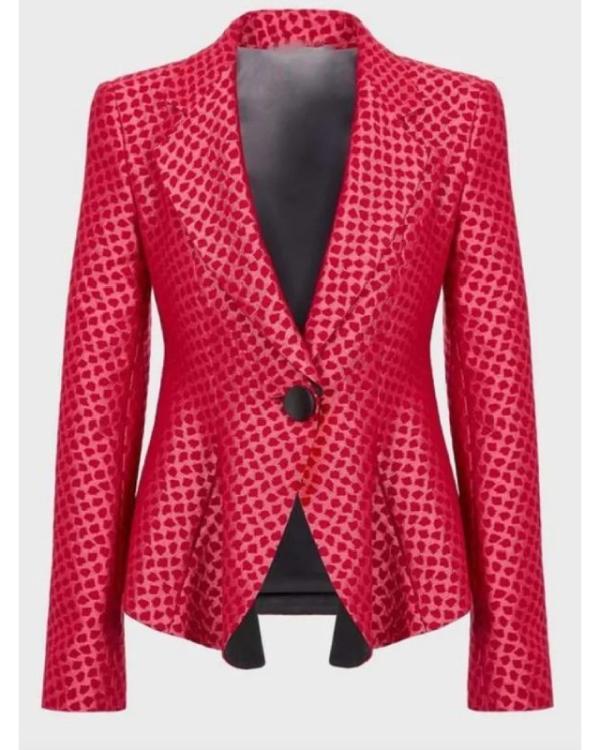 Ted Lasso S04 Hannah Waddingham Pink Printed Blazer - view 3
