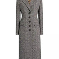 Hannah Waddingham Ted Lasso S4 Grey Herringbone Coat