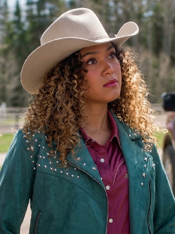 Heartland S20 Kamaia Fairburn Faux Suede Studded Fringe Jacket - view 4