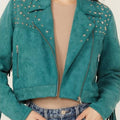 Heartland S20 Kamaia Fairburn Faux Suede Studded Fringe Jacket