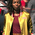 Home Economics S02 Sasheer Zamata Golden Bomber Jacket