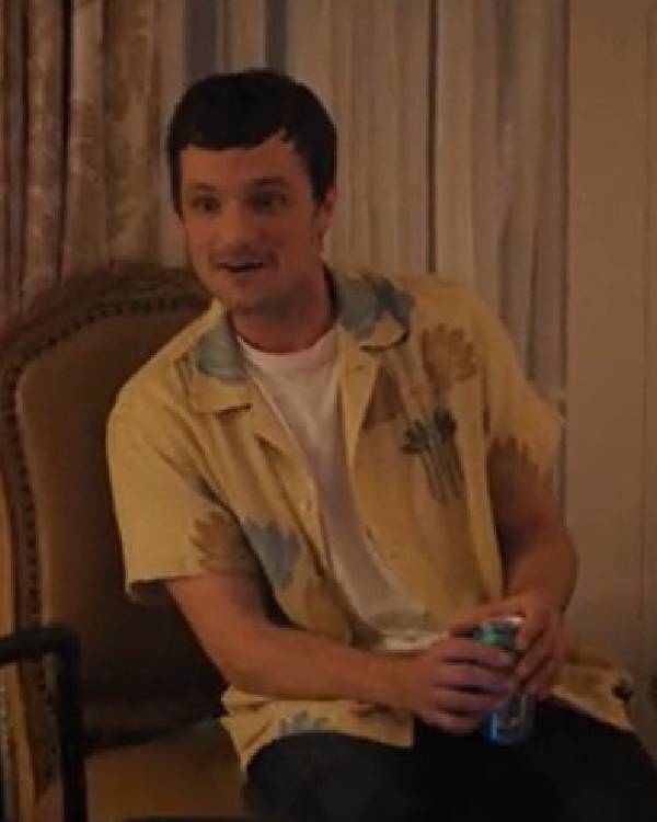 I Love LA Josh Hutcherson Beige Floral Shirt