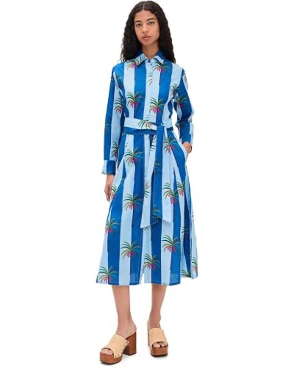 Abbott Elementary S6 Quinta Brunson Striped Palm Print Dress - view 2