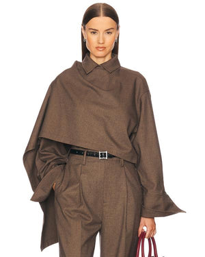 Reasonable Doubt S04 Emayatzy Corinealdi Brown Draped Top - view 2