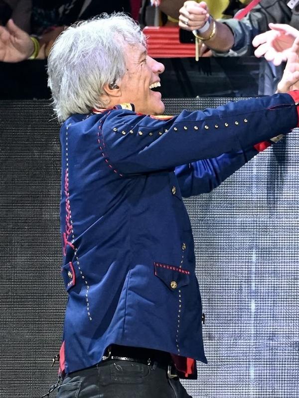 Jon Bon Jovi Wembley Stadium Blue Military Jacket - view 2