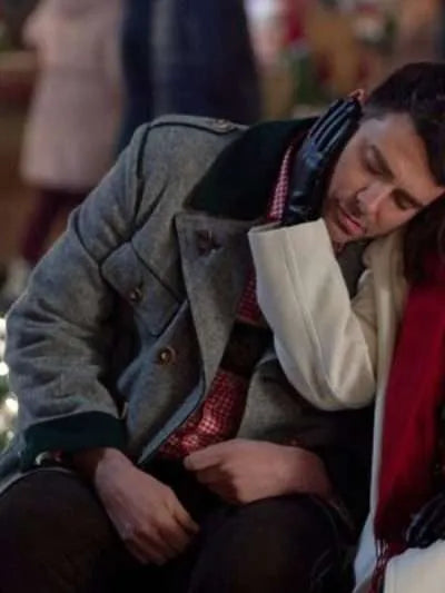 Jonathan Bennett A Keller Christmas Vacation Grey Wool Coat