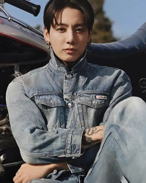 Jungkook Blue Denim Trucker Jacket