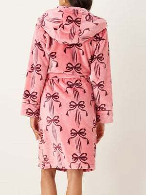 Juno Temple Ted Lasso Season 4 Pink Bow Print Robe