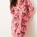 Juno Temple Ted Lasso Season 4 Pink Bow Print Robe