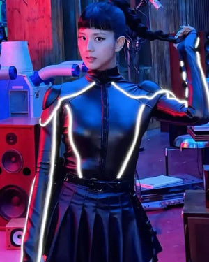 K-Pop Music Video Jump Blackpink Leather Jacket