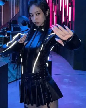 K-Pop Music Video Jump Blackpink Leather Jacket - view 3