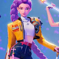 KPop Demon Hunters Rumi Yellow Cropped Jacket
