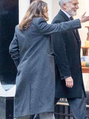The Diplomat S04 Kate Wyler Grey Wool Coat
